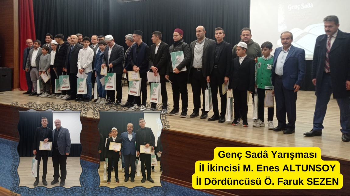 Genç Sada Kur'an-ı Kerim Güzel Okuma Yarışması İl İkincisi M. Enes ALTUNSOY