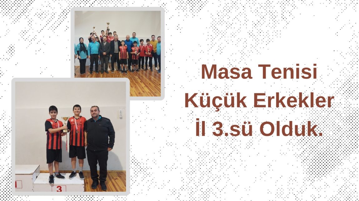 Masa Tenisi Küçük Erkekler İl 3.sü Olduk.