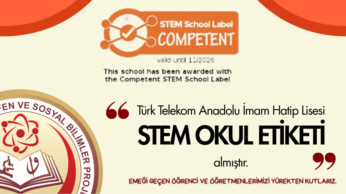 STEM Okul Etiketi Aldık.